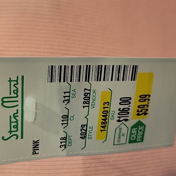 Pink Rhinestone Sqaure Neck Top XL - Picture 6 of 6